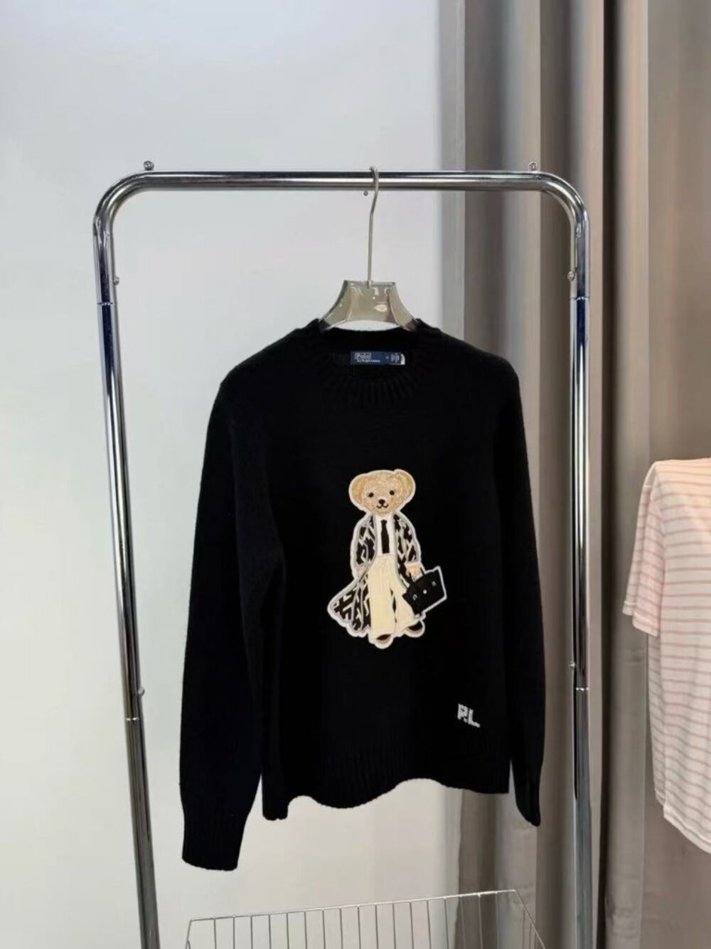 Polo Ralph Lauren Black Business Polo Bear Sweater